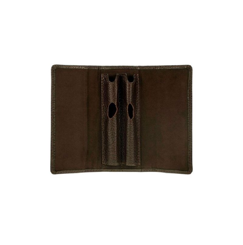 Scrikss Dr 2108-2 Hakiki Deri Toscana İkili Kalemlik Kahve