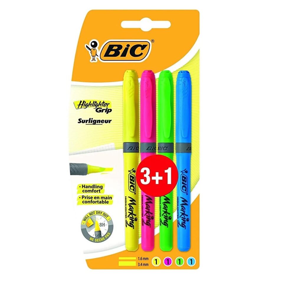 Bic Fosforlu Kalem 3+1 Brıte Lıner Grip 824757