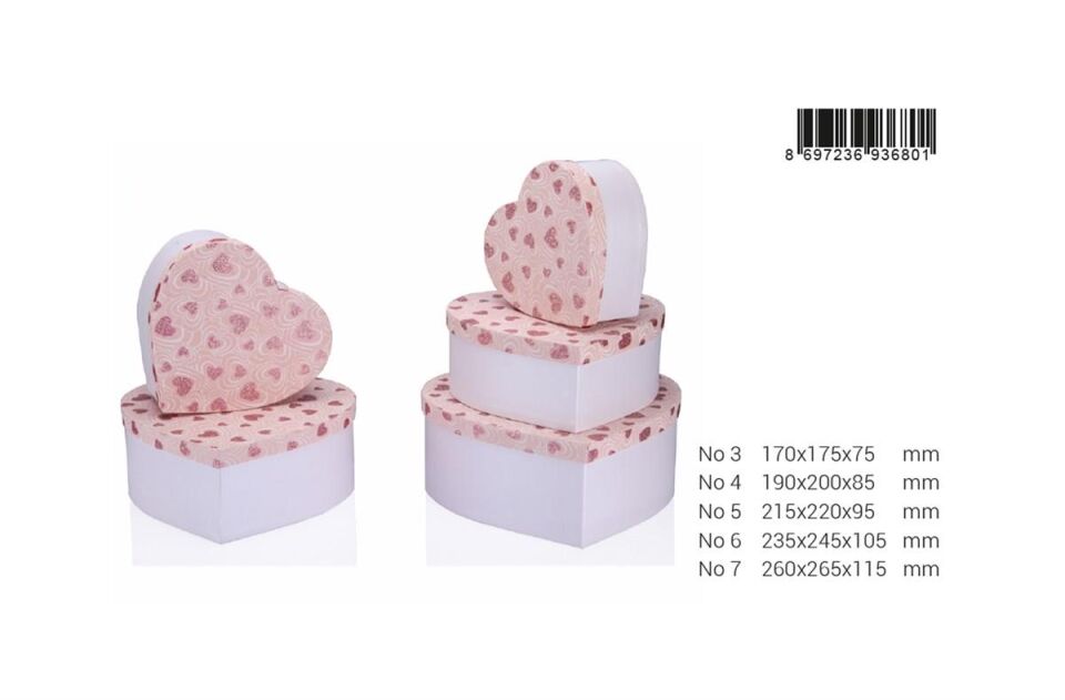 Gıpta Hediyelik Kutu Sparkle Kalp Bx6801-3