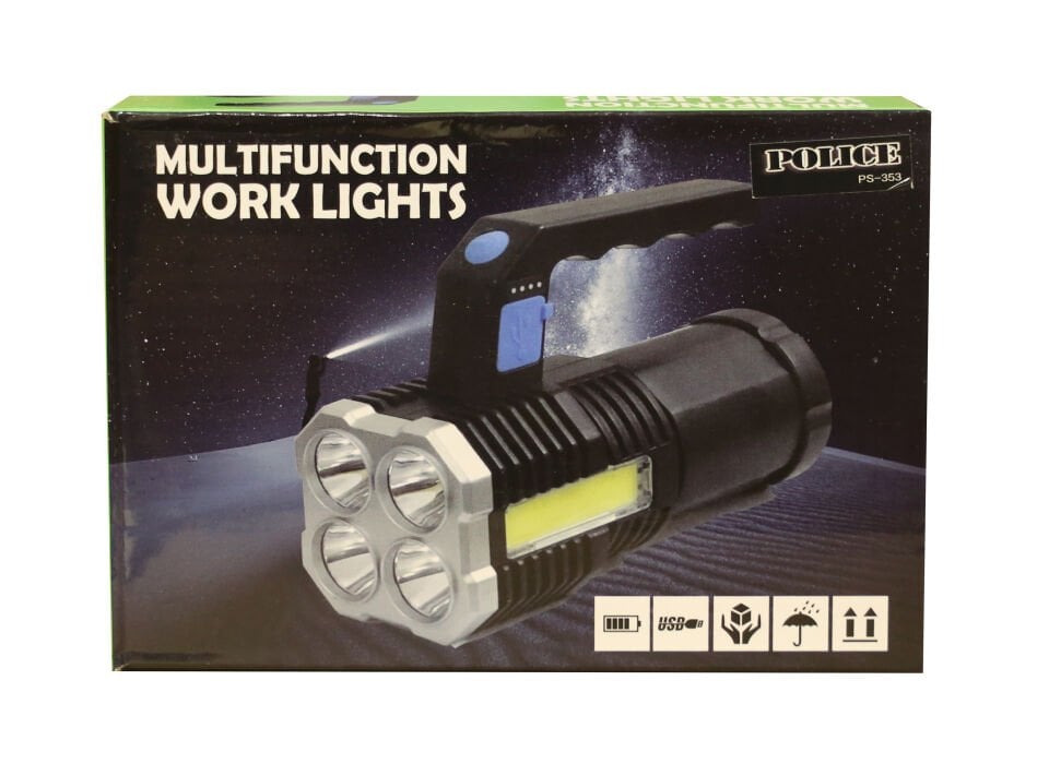 Polıce Ps-353 Yan Aydınlatma Işıklı, Şarjlı El Feneri