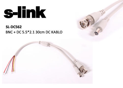 S-link Sl-dc562 Bnc+dc 5.5-2.1 0.30cm Dc 10 Paket
