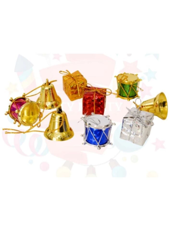 Nedi Ağaç Süsü Çan-trampet-hediye Paketi 9 Lu Nedi-as15