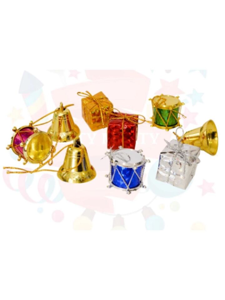 Nedi Ağaç Süsü Çan-trampet-hediye Paketi 9 Lu Nedi-as15