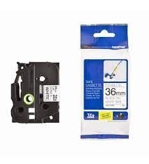 Brother Tze-fx261 36 Mm Beyaz Üzerine Siyah Esnek Etiket 8 Metre