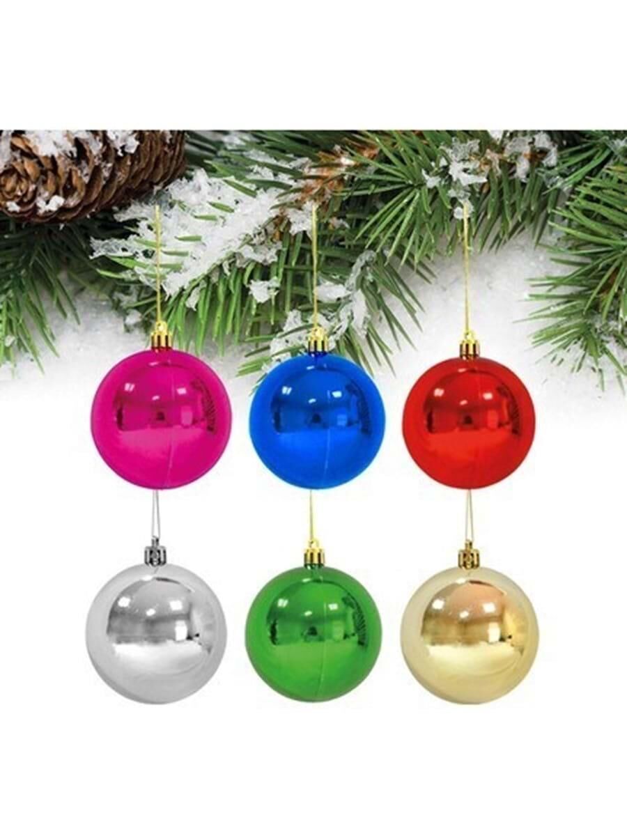 Nedi Ağaç Süsü Top 4 Cm 6 Lı Renkli Nedi-as18