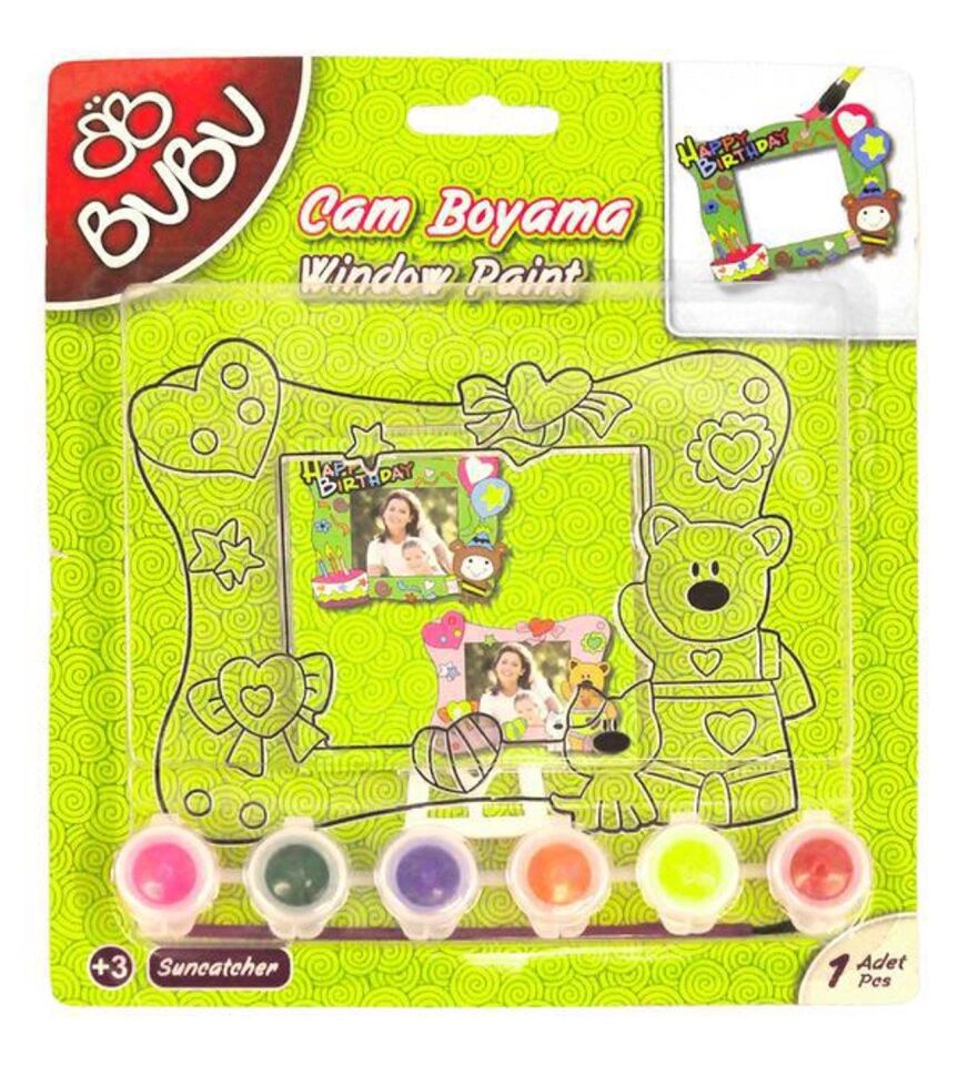 Bu-bu Cam Boyama Çerçeve Şekilli 00124