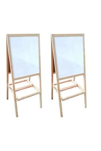 Hyt Yazı Tahtası 40x50 Cm Çift Taraflı Ahşap Beyaz 0078