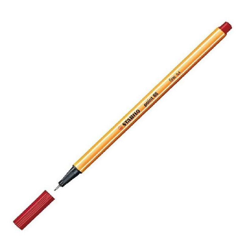 Stabilo Point 88 Keçe Uçlu Kalem 0,4 Mm - Koyu Kırmızı 88/50