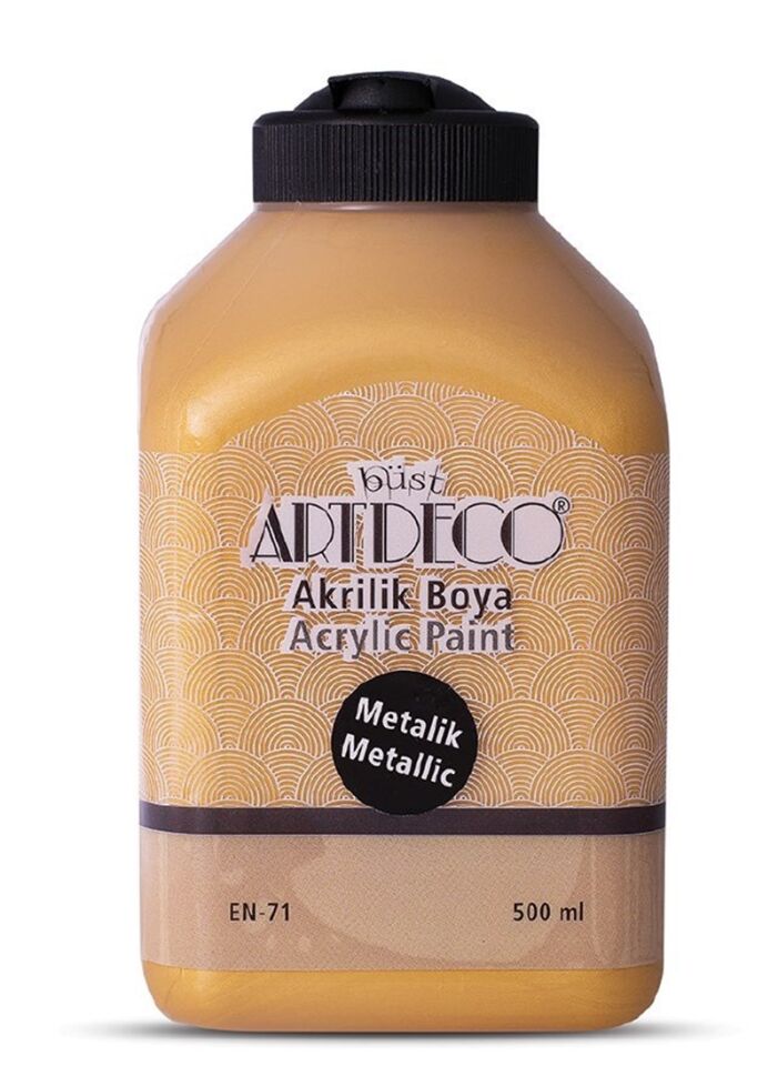 Artdeco Metalik Akrilik Boya 500ml Altın 3721 Lv-y-071l-3721