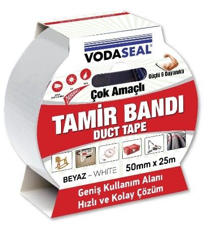 Vodaseal Tamir Bandı 50mmx25m Beyaz Bant