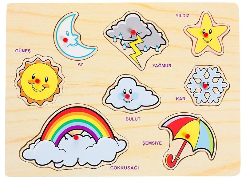 Bu-bu Ahşap Puzzle Gökyüzü 8 Parça Ap0031