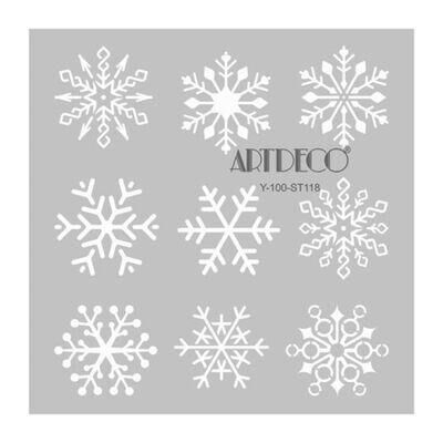 Artdeco Stencil 30x30cm Kar Taneleri 118 Lv-y-100-st118