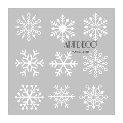 Artdeco Stencil 30x30cm Kar Taneleri 118 Lv-y-100-st118