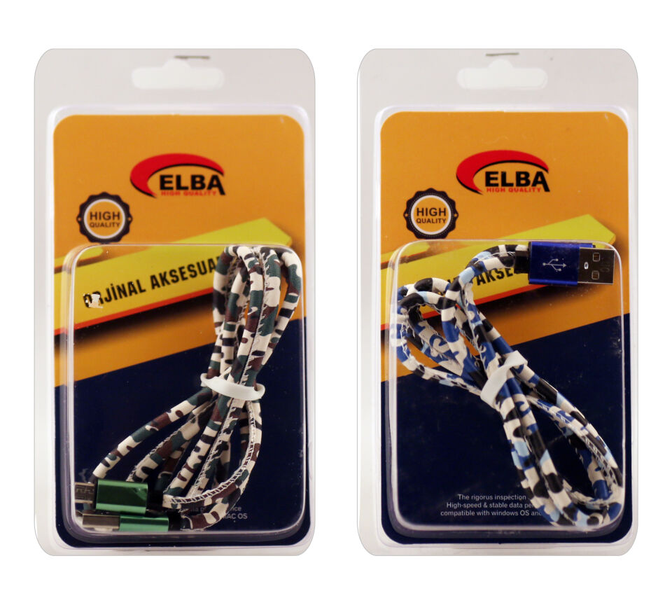 Elba Eck-44m Bağlantı Kablosu Micro 1mt Renkli