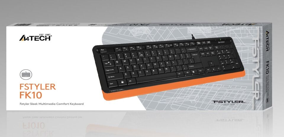 A4 Tech Fk10 Q Usb Fsytyler Turuncu Tr Fn-mmedya Klavye