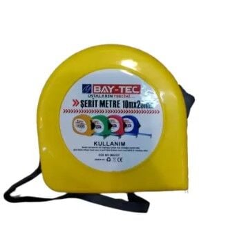 Bay-tec Mk4137 10mtx25mm Krom Şerit Metre Mavi