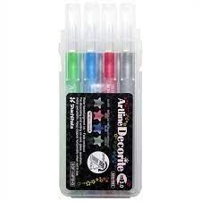 Artline Decorite Chisel Type Kesik Uçlu Marker Set: 3 Lv-a-edf-3/4psh3