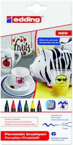 Edding Porselen Kalemı 6'lı Set Standart Renkler (e-4200) Ed4200k6000