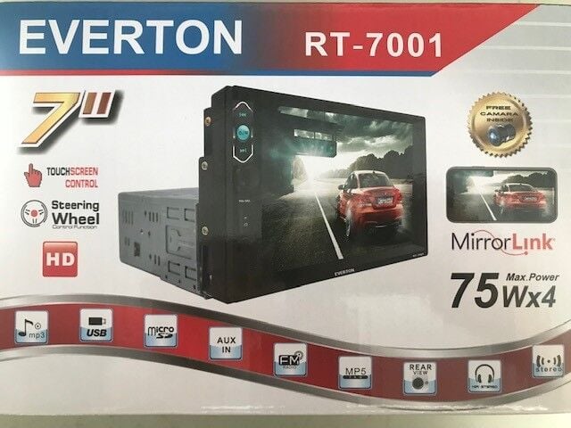 Everton Rt-7001 7'' 75wx4 Car Audio Player Full Hd Double Mp5-fm Radio-usb Uzaktan Kumanda
