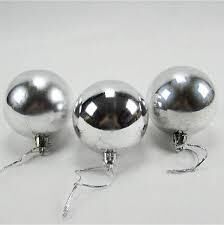 Nedi Ağaç Süsü Top 10 Cm 4 Lü Nedi-1004s Gümüş