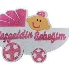Nedi Strafor Bebek Arabalı Hoşgeldin Bebek Pembe 12036
