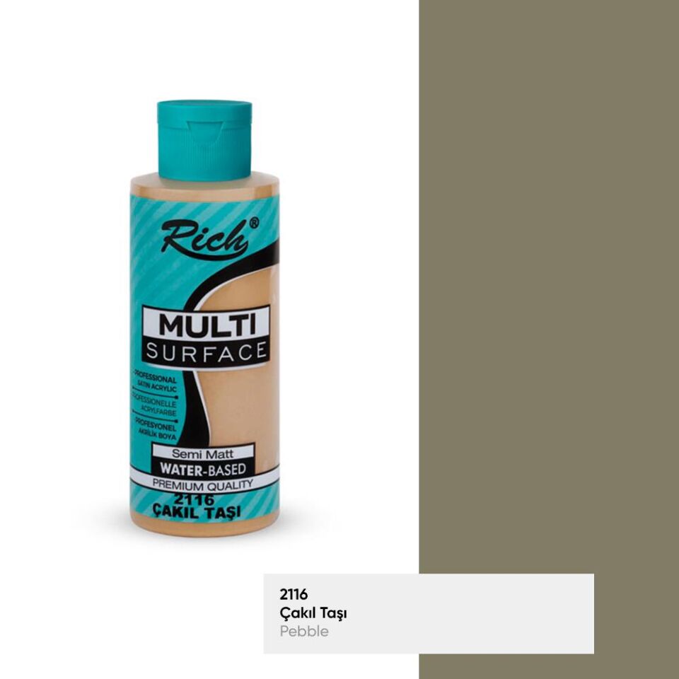 Rich Multi Surface Akrilik Boya 120 Cc Çakıl Taşı Mls-120-2116