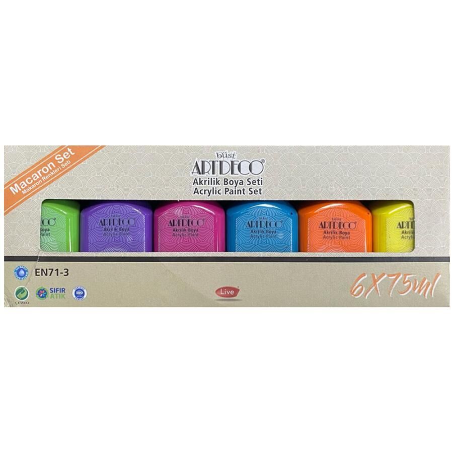 Artdeco Akrilik Boya 6x75 Ml Set Makaron Renkler Lv-y-070ı-as7