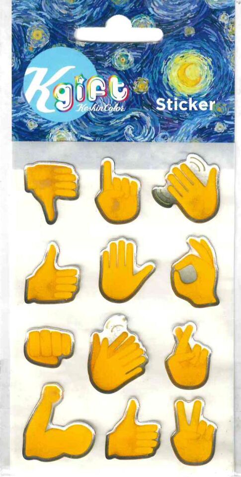 Keskin Color Kgift Sticker Damla Gülen Surat El 222211-99