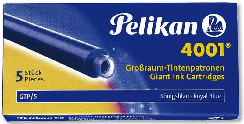 Pelikan Dolma Kalem Kartuşu 5'li Büyük Royal Mavi P-310748