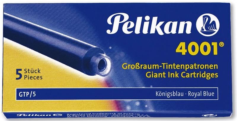 Pelikan Dolma Kalem Kartuşu 5'li Büyük Royal Mavi P-310748