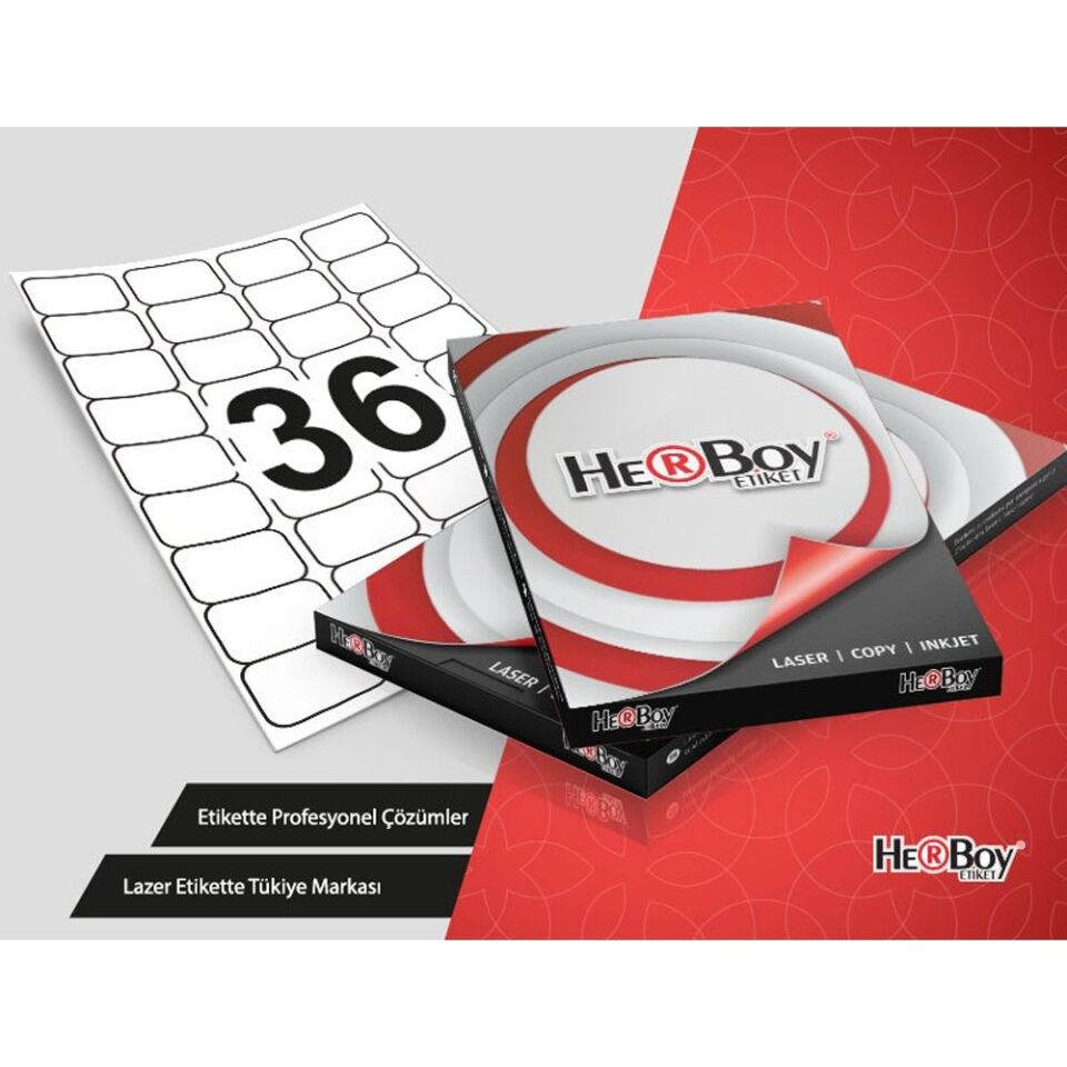 Herboy Laser Etiket 45x30 Cm Laser Copy Inkjet Hb-1036