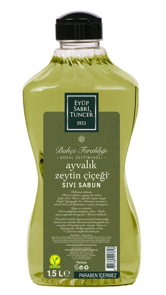 Eyüp Sabri Tuncer 1,5lt Ayvalık Zeytin Çiçeği Sıvı Sabun Doğal Zeytinyağlı