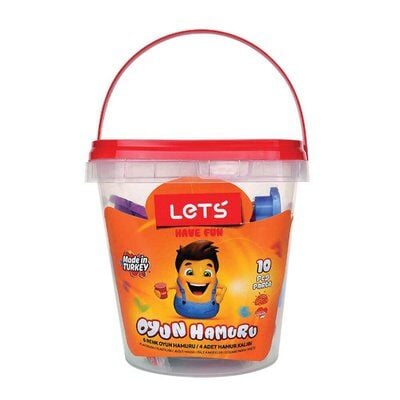 Lets Oyun Hamuru 6'lı 240 Gr. Pls. Kovalı L8700
