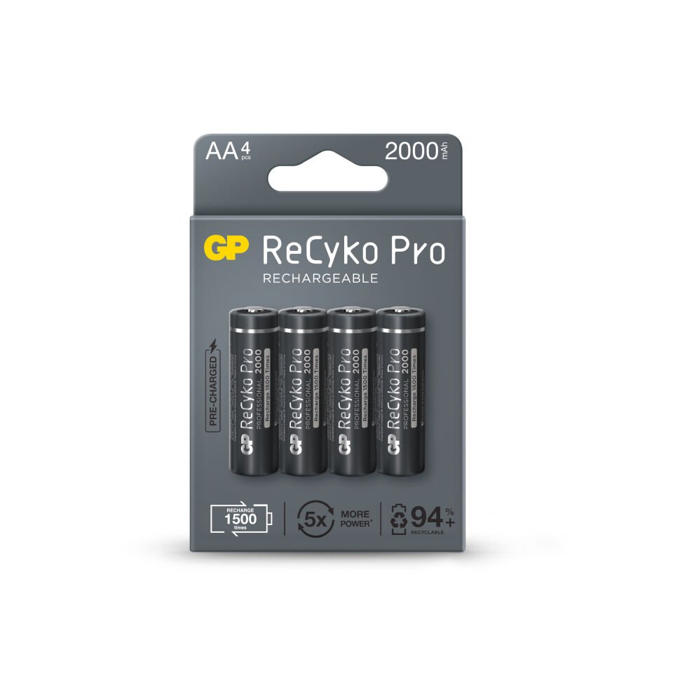 Gp Aa 2100 Mah Şarjlı Kalem Pil 4'lü Paket Recyko Gp210aahcbem-2gb4