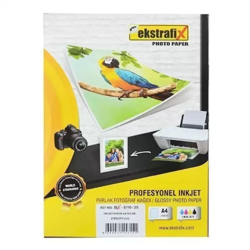 Ekstrafix (fix-5715) İnk Jet Fotoğraf Kağıdı A4 150 Gr25'li