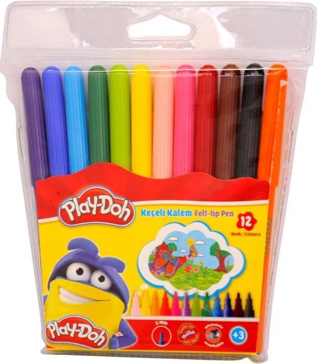 Play-doh Keçeli Kalem 12'li Yıkanabilir Pvc Play-ke005