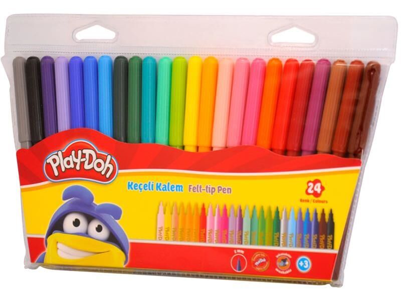 Play-doh Keçeli Kalem 24'lü Yıkanabilir Pvc Play-ke006