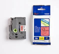 Brother Tze-431 12 Mm Kırmızı Üzeri Siyah Laminasyonlu Etiket