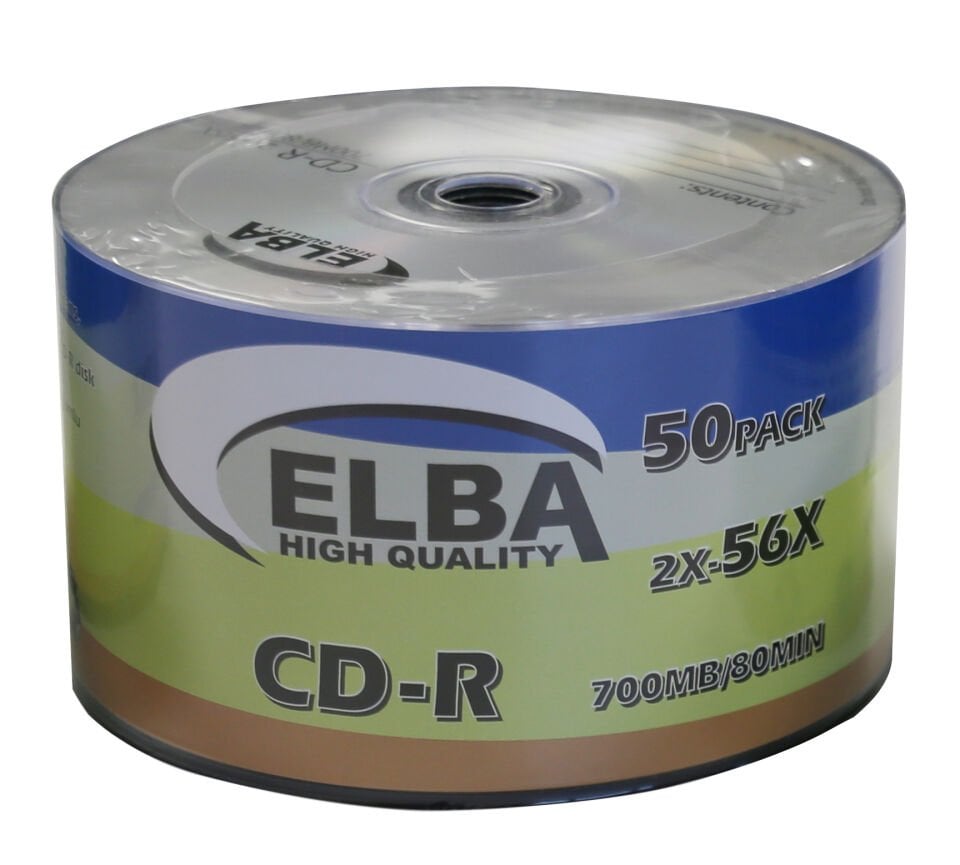 Elba Cd-r 700mb-80min 56x 50li Shrink