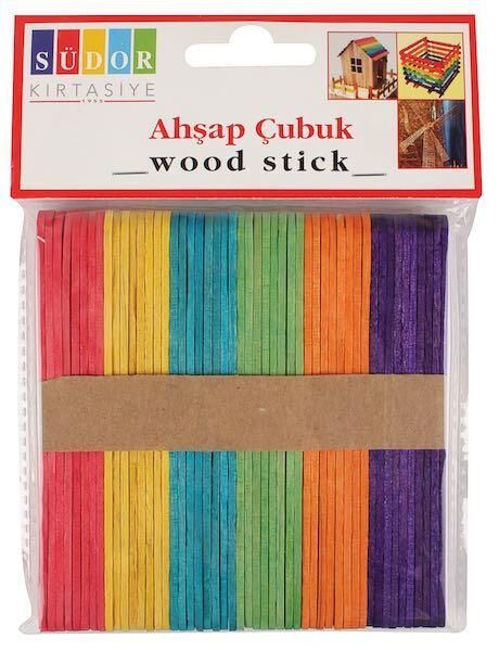 Südor Çubuk Renkli Küçük Ahşap 50li Bs69
