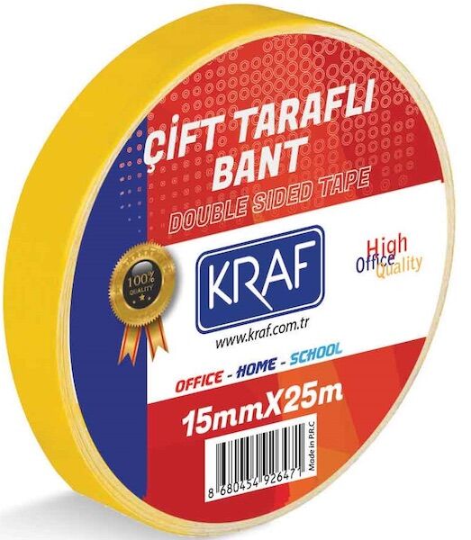 Kraf Çift Taraflı Bant 15mmx25m 2515g