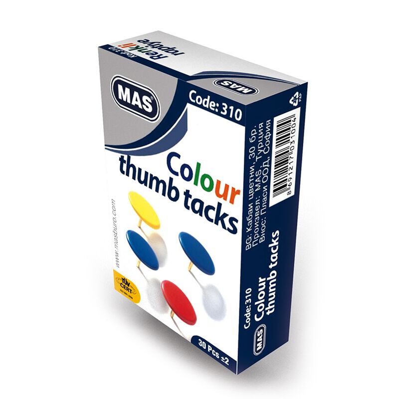 Mas Renkli Raptiye Pvc Kaplı Karışık 310