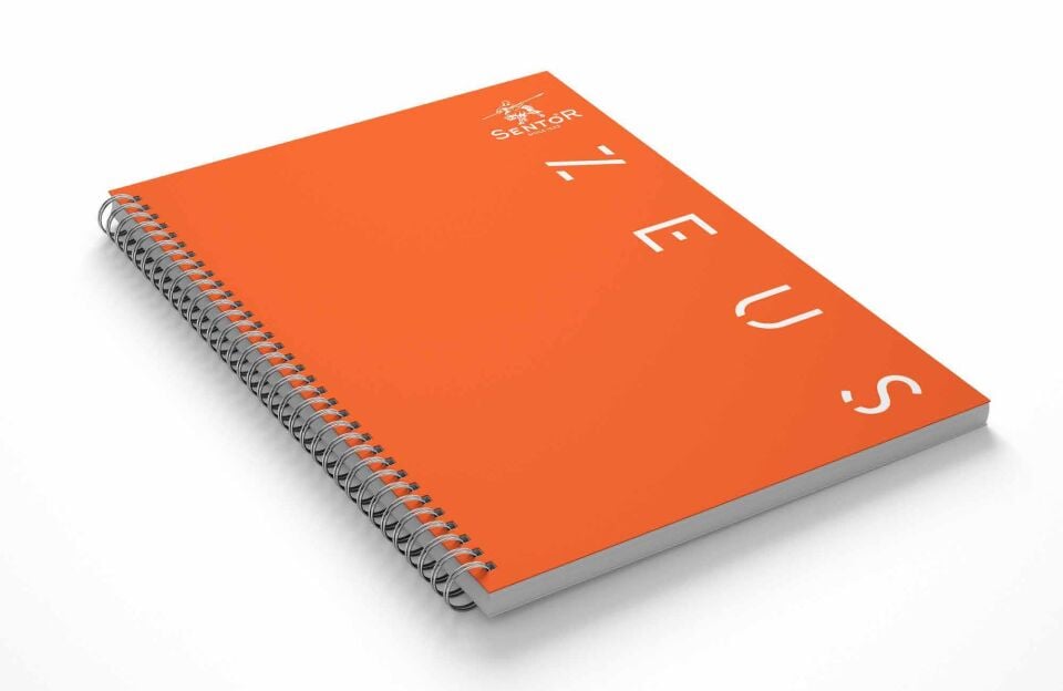 Sentor Defter A5 80 Yp. Kareli P.p Kapak Zeus Spiralli 1251546