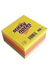 Kraf Yapışkanlı Not Kağıdı Küp 75x75 400yp Neon 7575cn