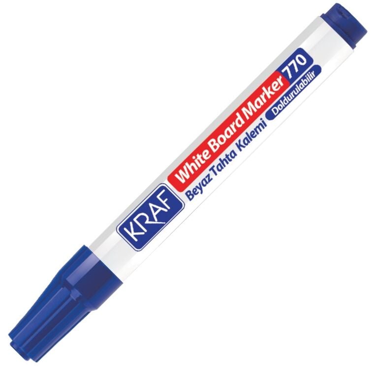 Kraf Beyaz Tahta Kalemi Doldurulabilir 770 Mavi