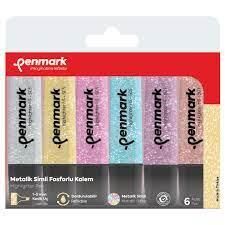 Penmark Fosforlu Kalem 6'lı Set Simli Hs-505-6s