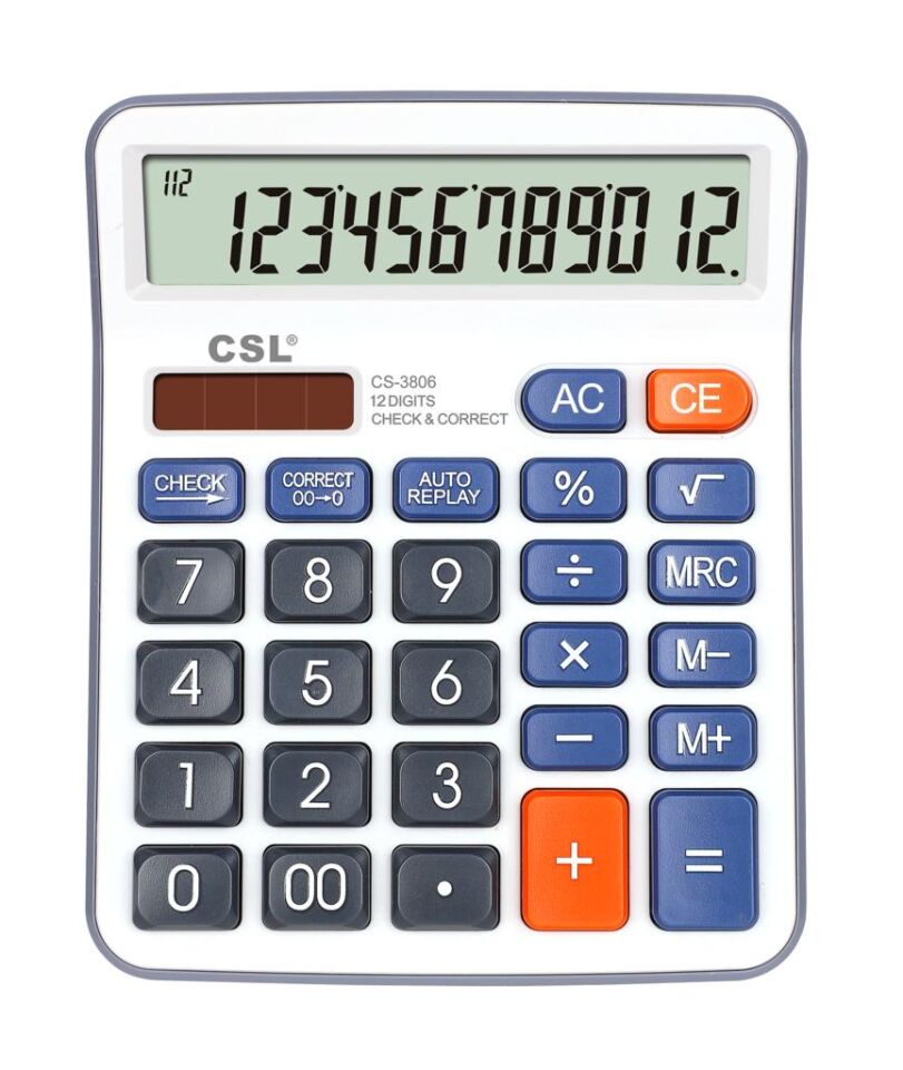 Csl Cs-3806 12 Hane Masa Tipi Hesap Makinesi