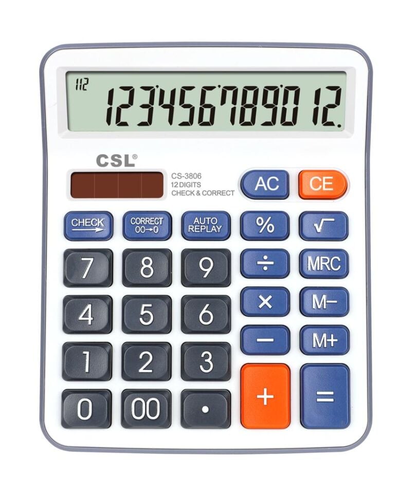 Csl Cs-3806 12 Hane Masa Tipi Hesap Makinesi