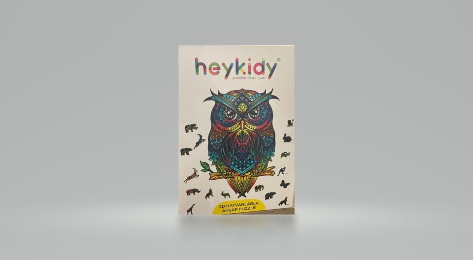 Hey Kidy Ahşap Puzzle 3d Hayvanlarla 10 Model