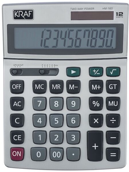 Kraf Hesap Makinası Masaüstü 12 Hane Hm-160